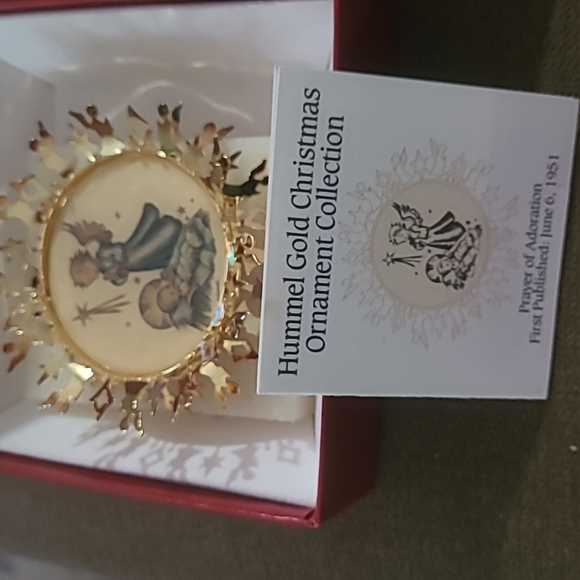 Vintage 1988 Hummel 24kt  Gold  finish Christmas ornaments collection Bundled (4 - Picture 6 of 7